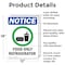 Signmission Food Only Refrigerator, 12 in W x Rectangle, Aluminum OS-2PACK-NS-A-1218-V-12825 - alternate 4